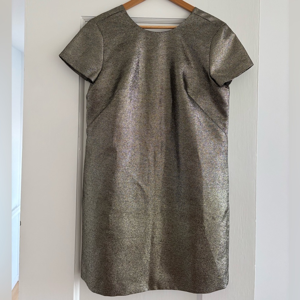 Gold mini dress